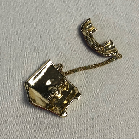 🐷 Vintage Telephone Brooch - Picture 2 of 3